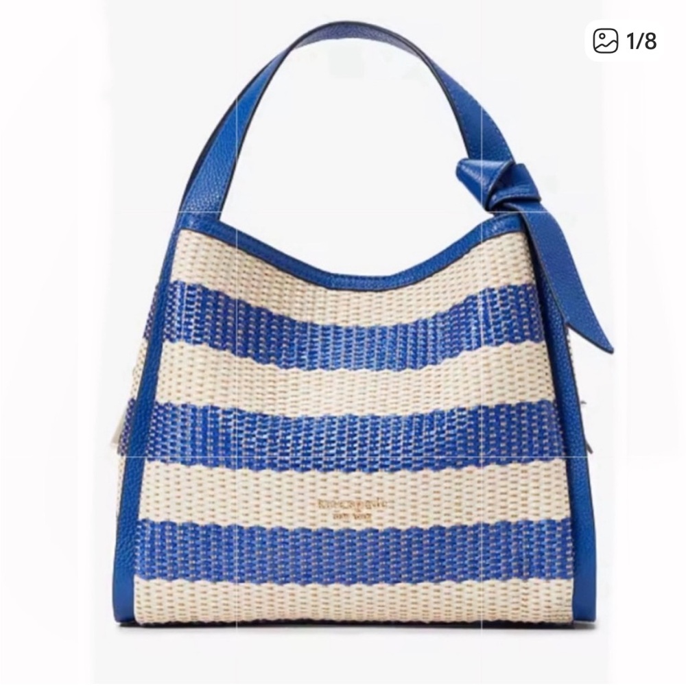 Kate Spade Knot Blue and Cream Bag with Crossbody Strap